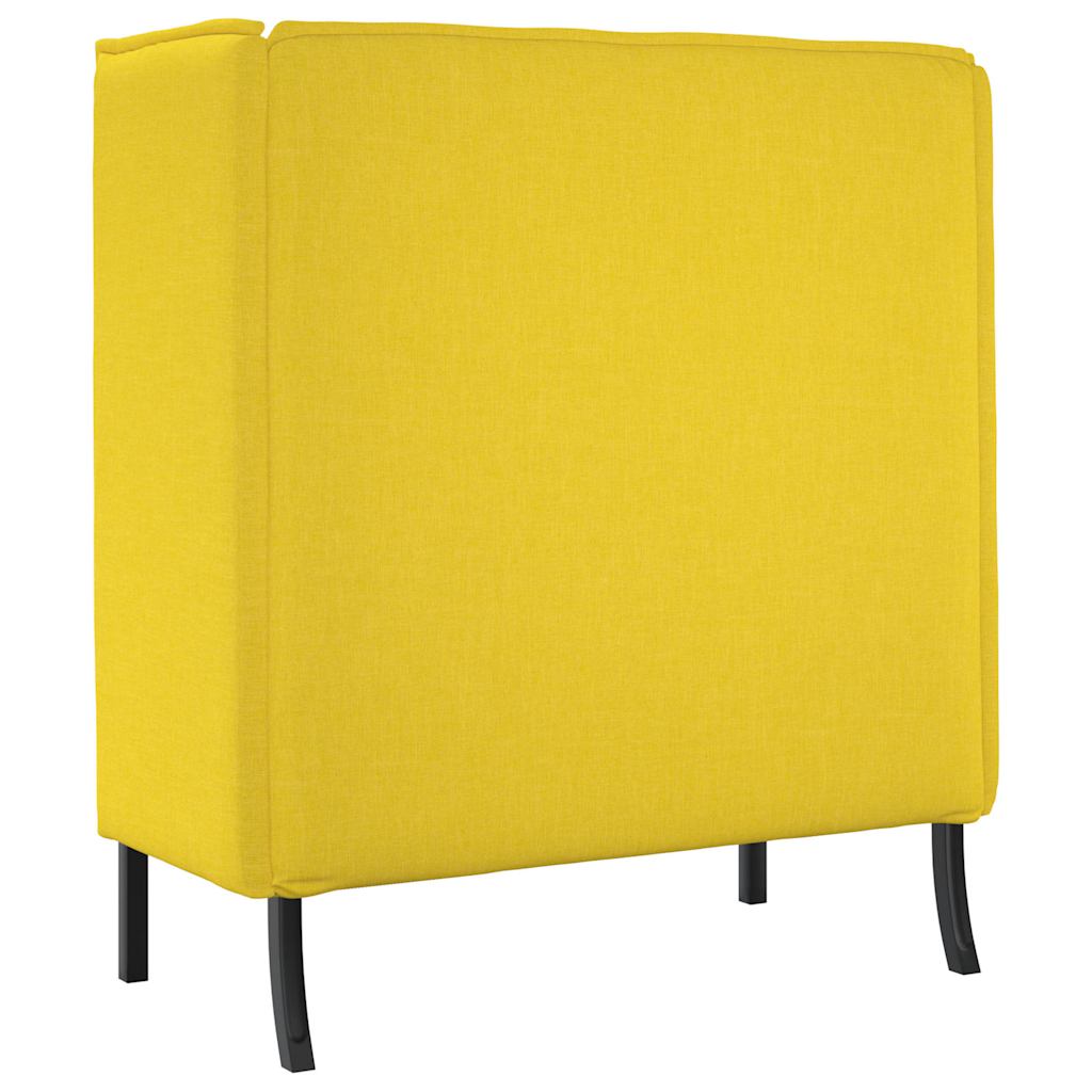 Canapé à Haut Dossier Jaune clair 109 x 56 x 121 cm tissu - XIOS