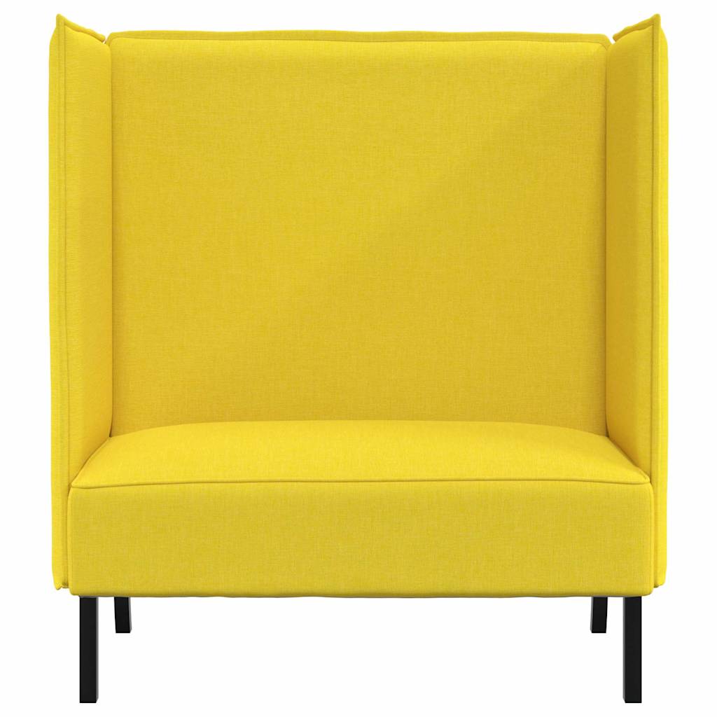 Canapé à Haut Dossier Jaune clair 109 x 56 x 121 cm tissu - XIOS