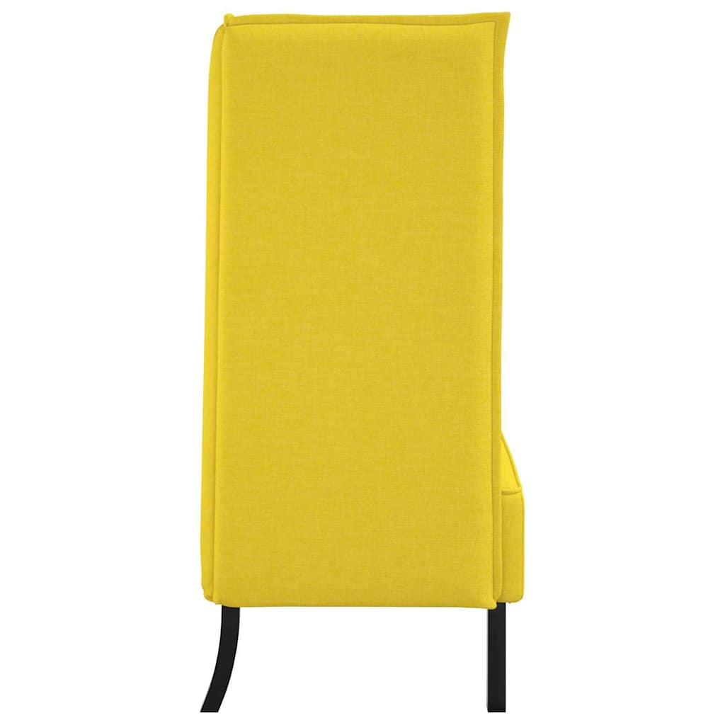 Canapé à Haut Dossier Jaune clair 109 x 56 x 121 cm tissu - XIOS