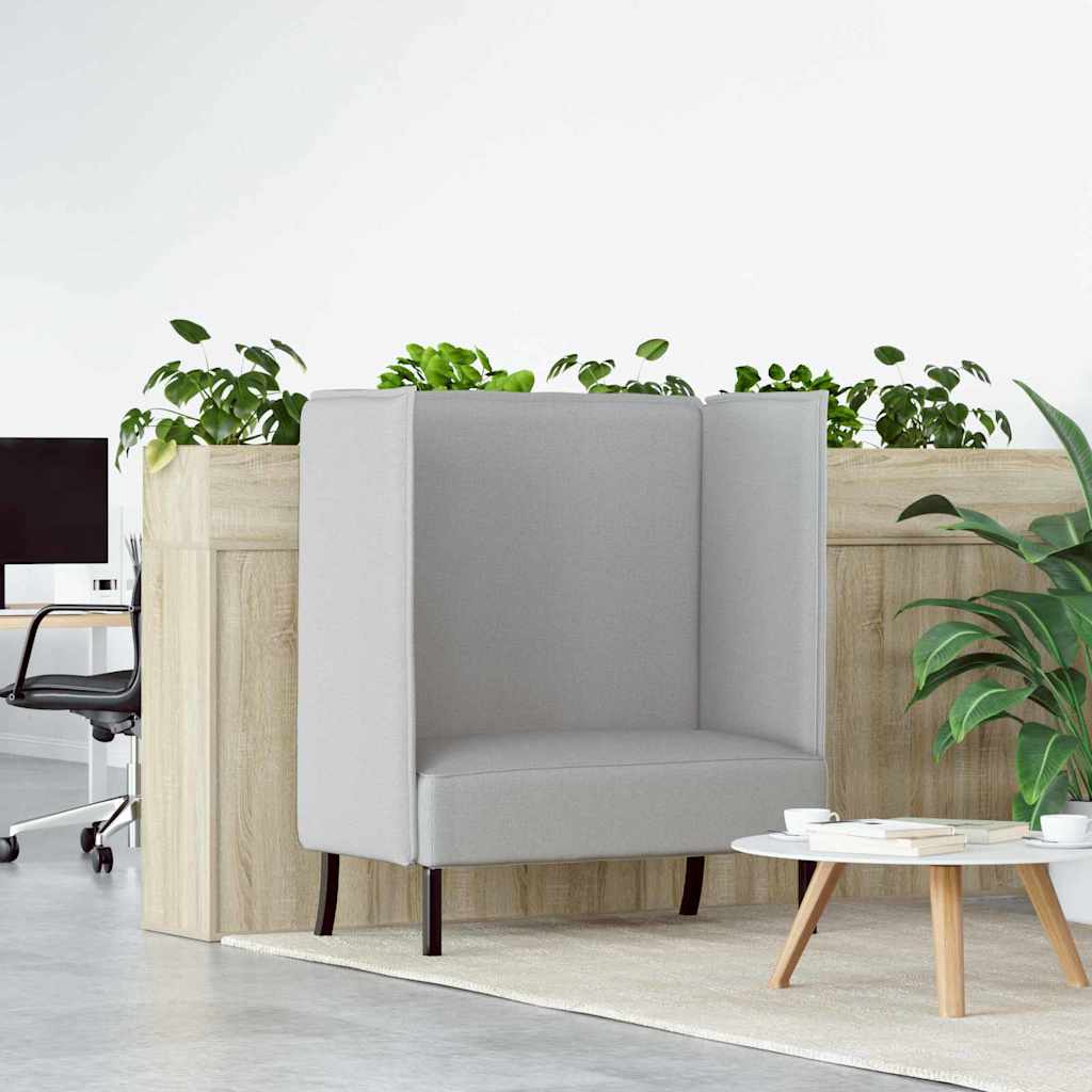 Canapé à Haut Dossier Gris nuage 109 x 56 x 121 cm tissu - XIOS