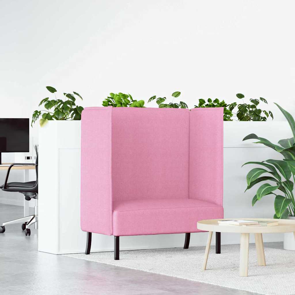 Canapé à Haut Dossier 101cm Rose tissu - XIOS