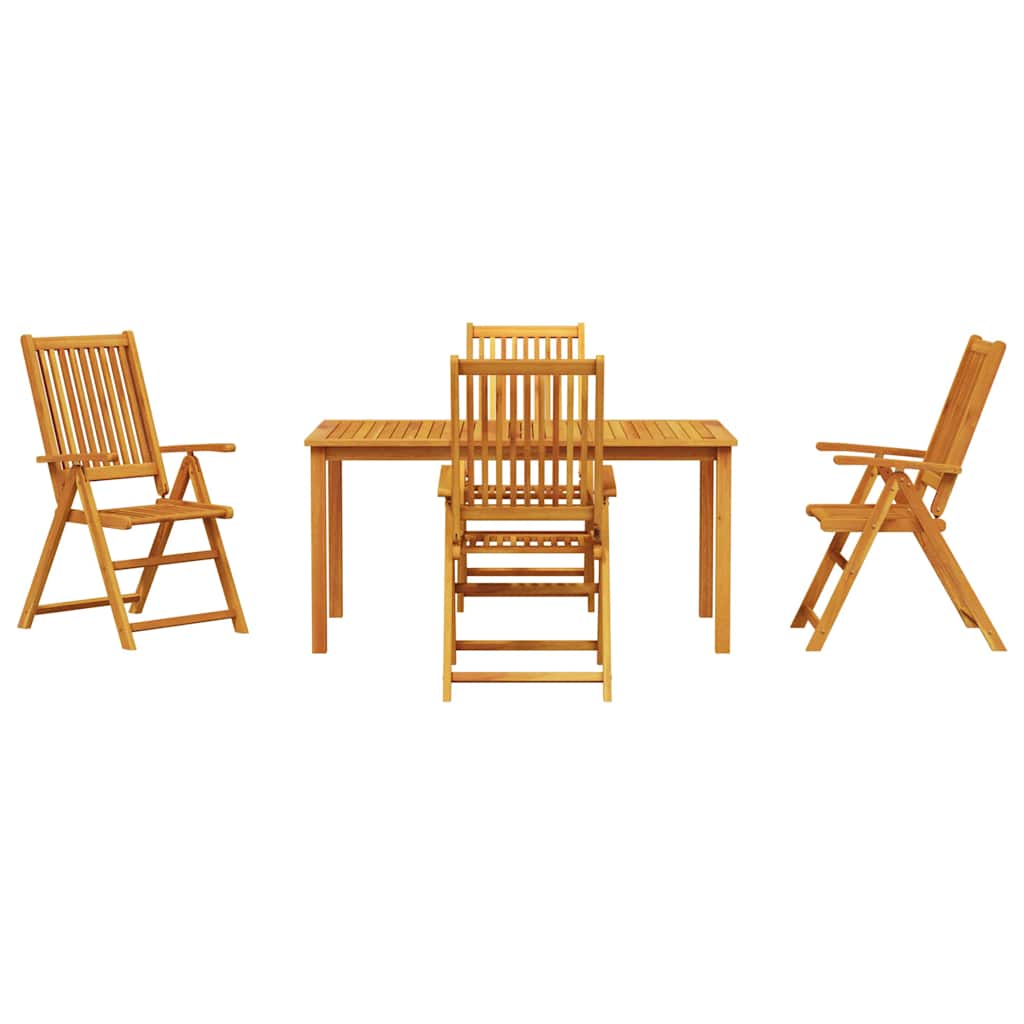 Ensemble de salle à manger pour jardin Pliable 5 pcs Marron - XIOS