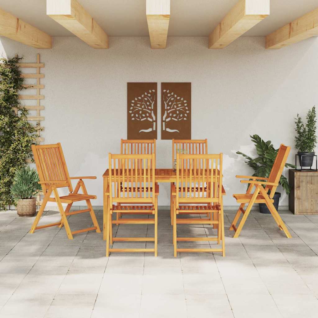 Ensemble de salle à manger pour jardin Pliable 7 pcs Marron - XIOS