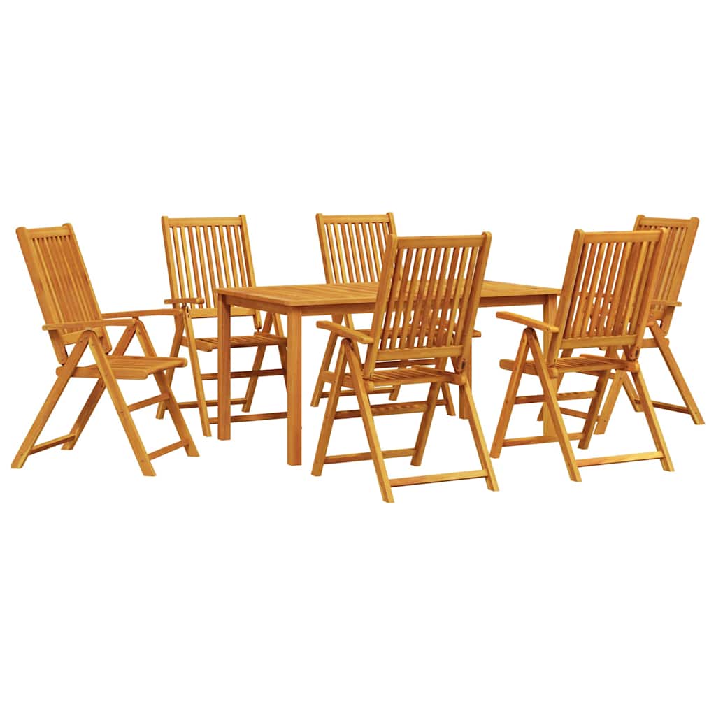 Ensemble de salle à manger pour jardin Pliable 7 pcs Marron - XIOS