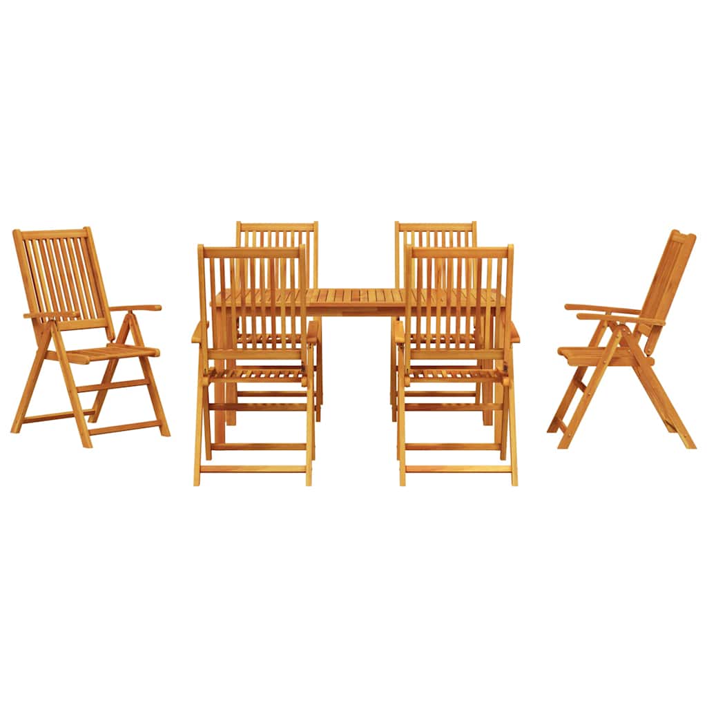 Ensemble de salle à manger pour jardin Pliable 7 pcs Marron - XIOS