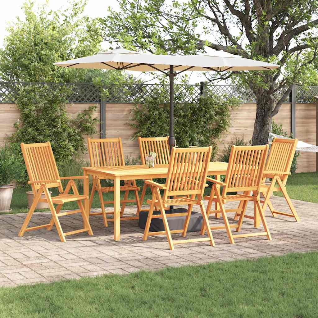 Ensemble de salle à manger pour jardin Pliable 7 pcs Marron - XIOS