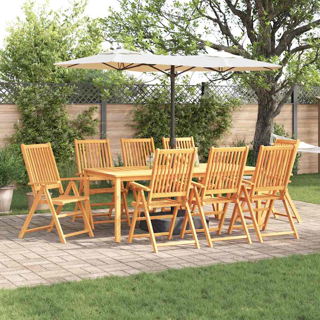 Ensemble de salle à manger pour jardin 9 pc Marron - XIOS