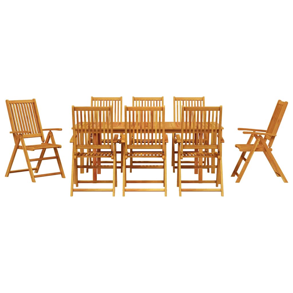 Ensemble de salle à manger pour jardin 9 pc Marron - XIOS
