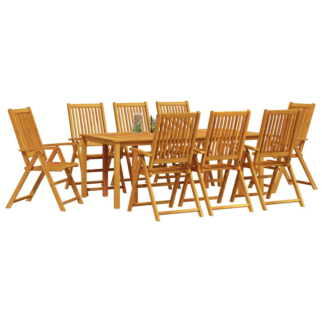 Ensemble de salle à manger pour jardin 9 pc Marron - XIOS