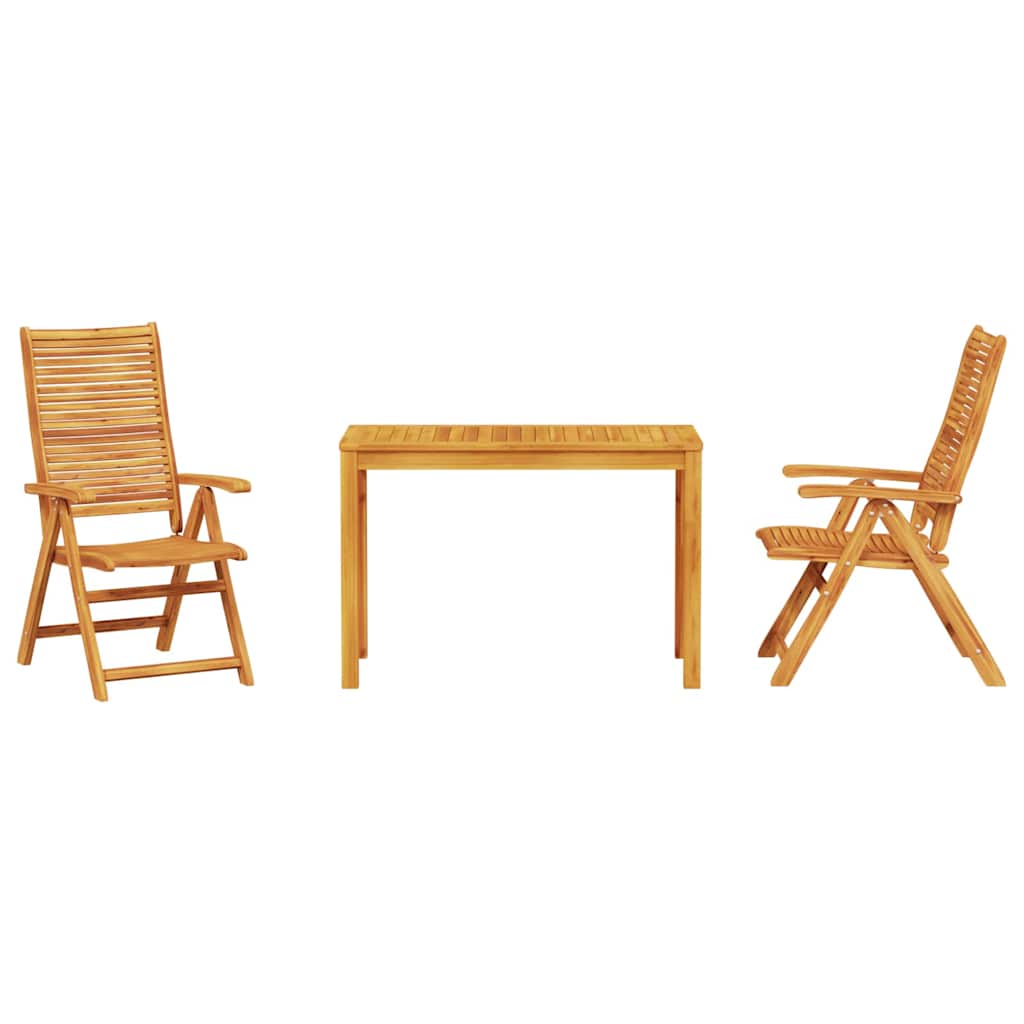 Ensemble de salle à manger pour jardin 3 pcs Marron - XIOS