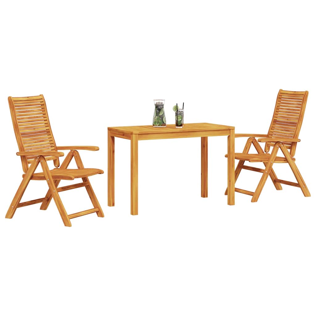 Ensemble de salle à manger pour jardin 3 pcs Marron - XIOS