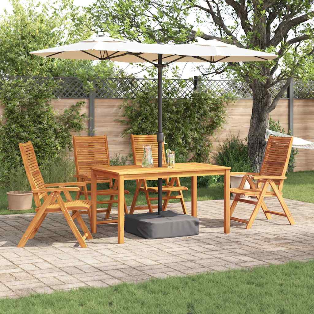 Ensemble de salle à manger pour jardin 5 pcs Marron - XIOS