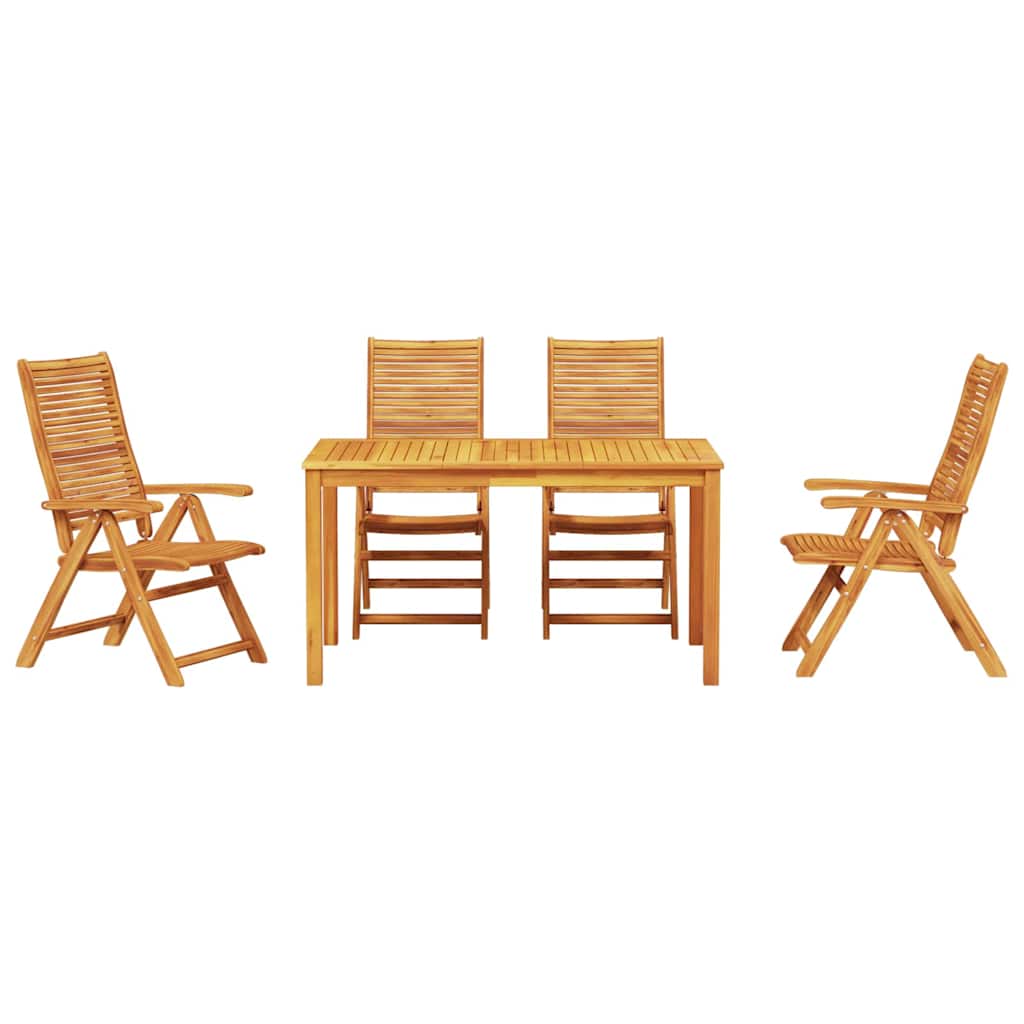 Ensemble de salle à manger pour jardin 5 pcs Marron - XIOS