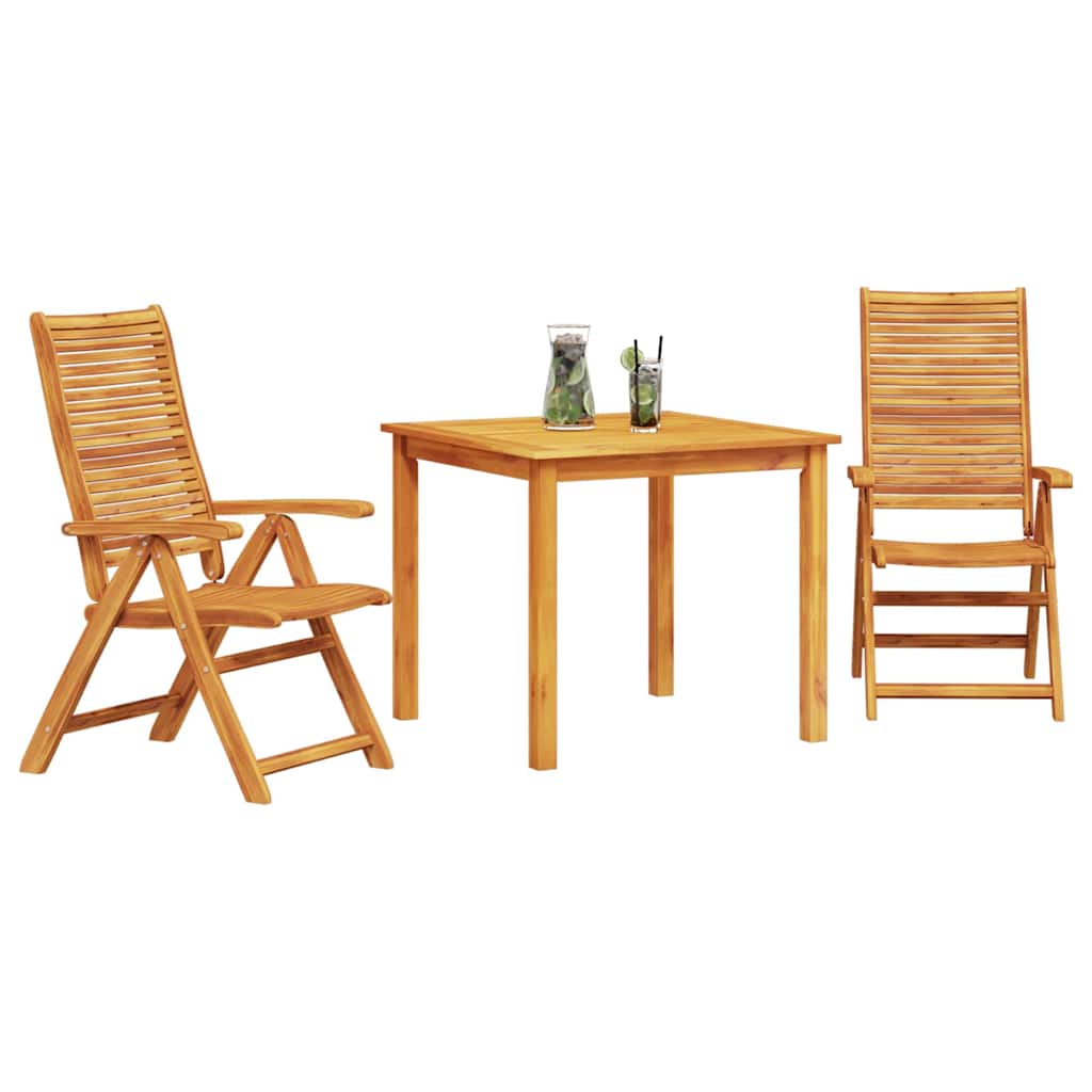 Ensemble de salle à manger pour jardin 3 pcs Marron - XIOS