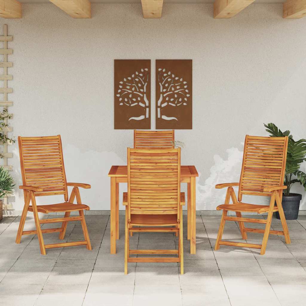 Ensemble de salle à manger pour jardin 5 pcs Marron - XIOS