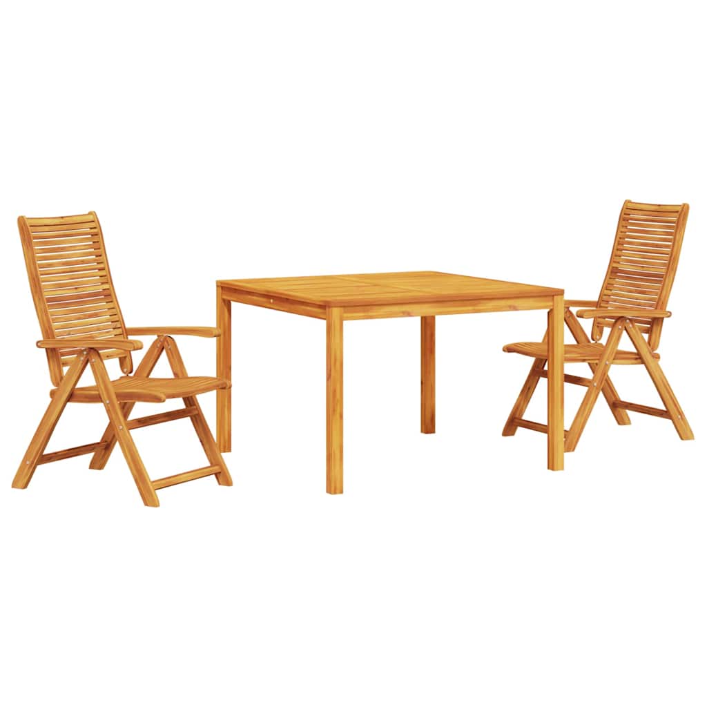 Ensemble de salle à manger pour jardin 3 pcs Marron - XIOS