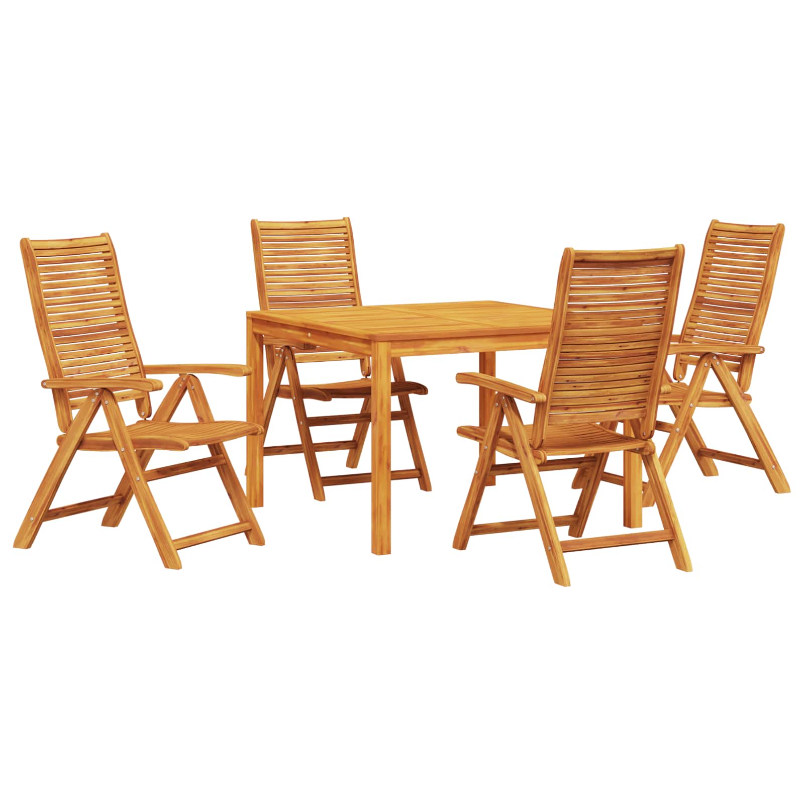 Ensemble de salle à manger pour jardin 5 pcs Marron - XIOS