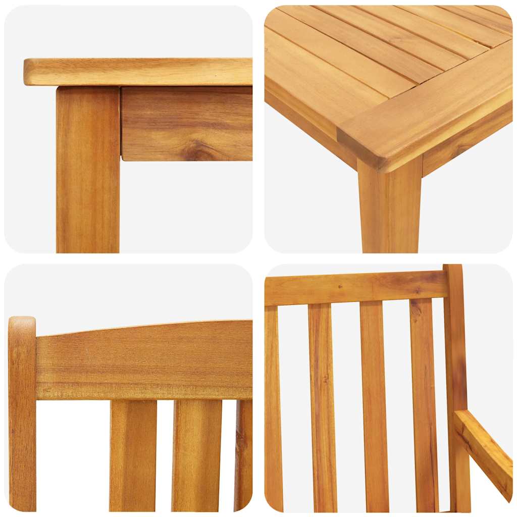 Ensemble de salle à manger pour jardin 3 pcs Marron - XIOS