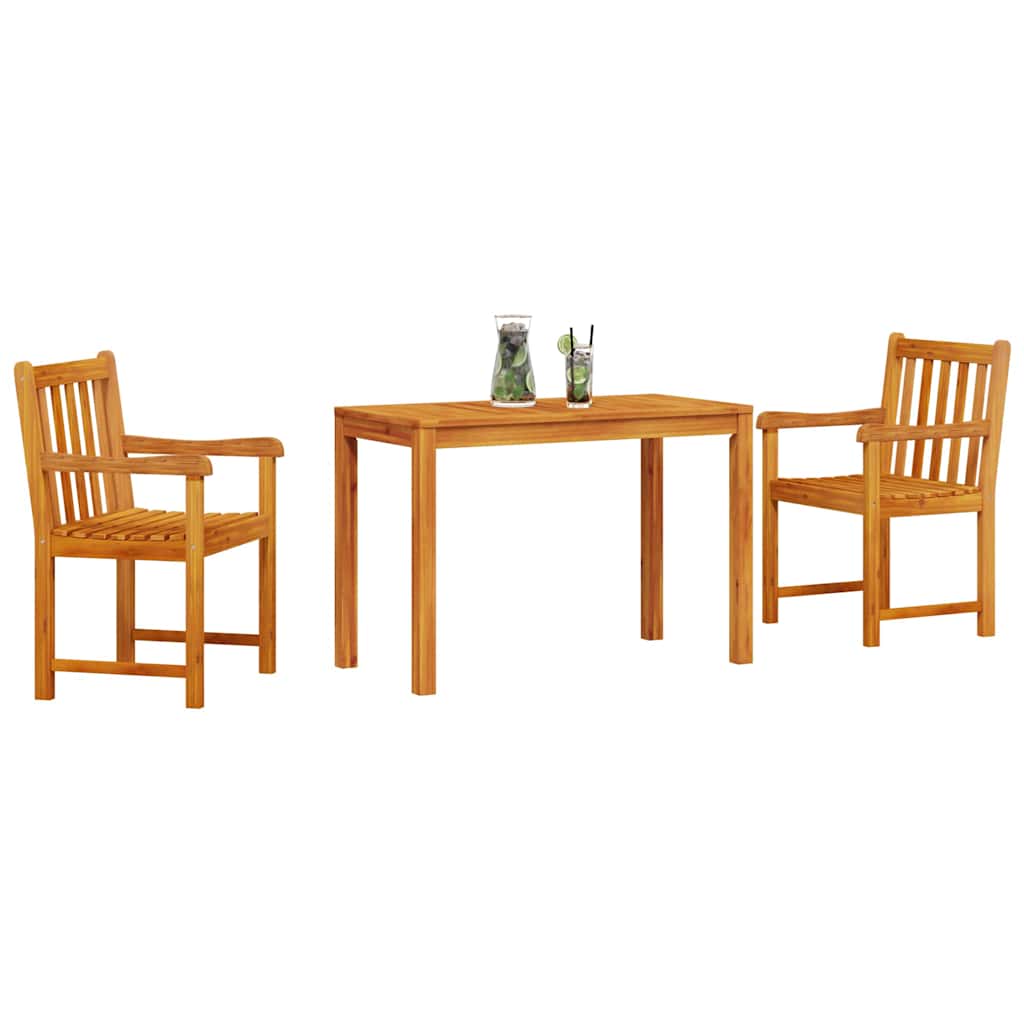 Ensemble de salle à manger pour jardin 3 pcs Marron - XIOS