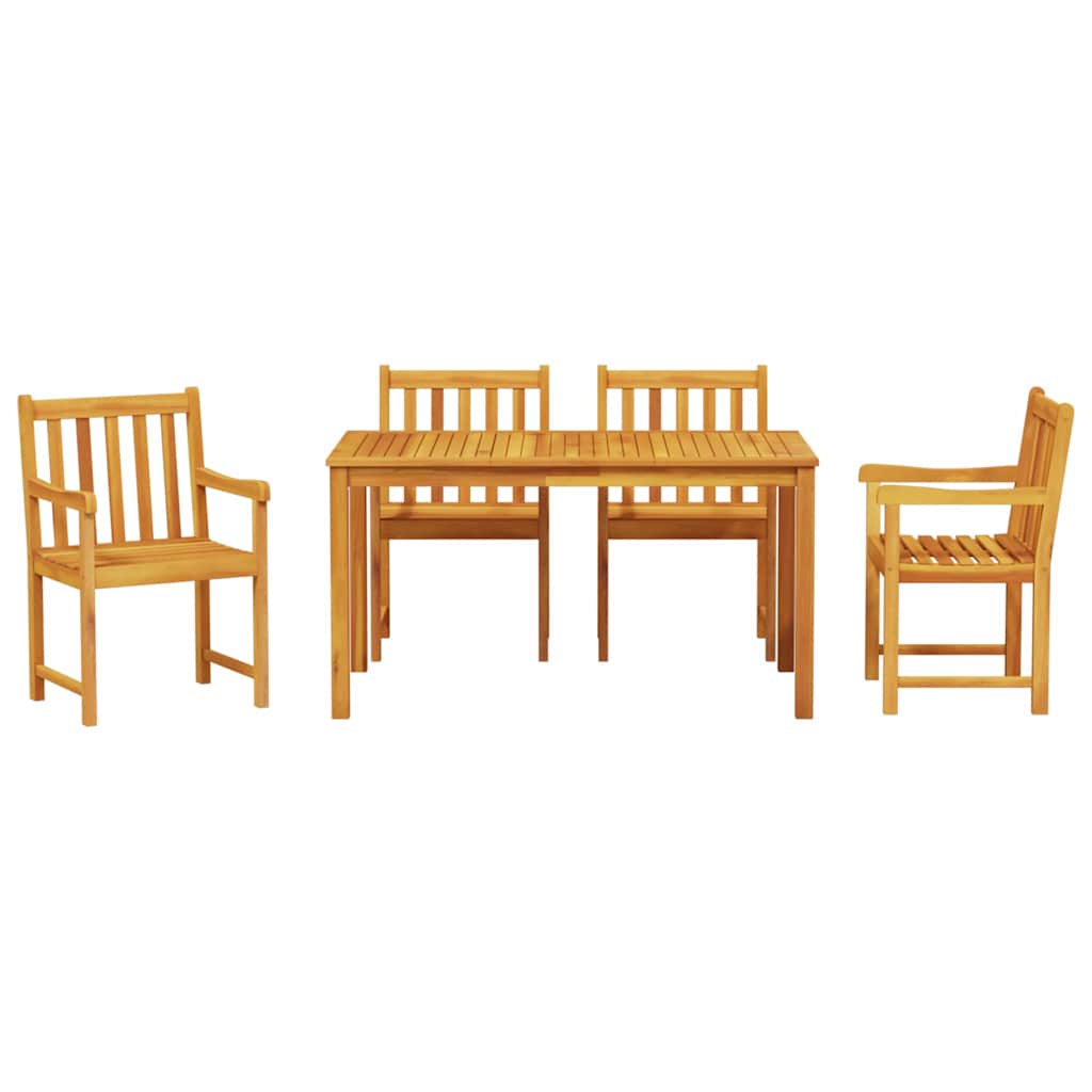 Ensemble de salle à manger pour jardin 5 pcs Marron - XIOS