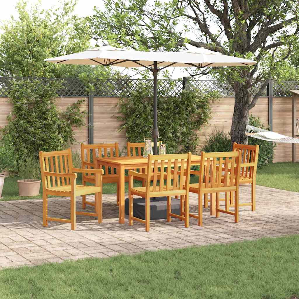 Ensemble de salle à manger pour jardin 7 pcs Marron - XIOS