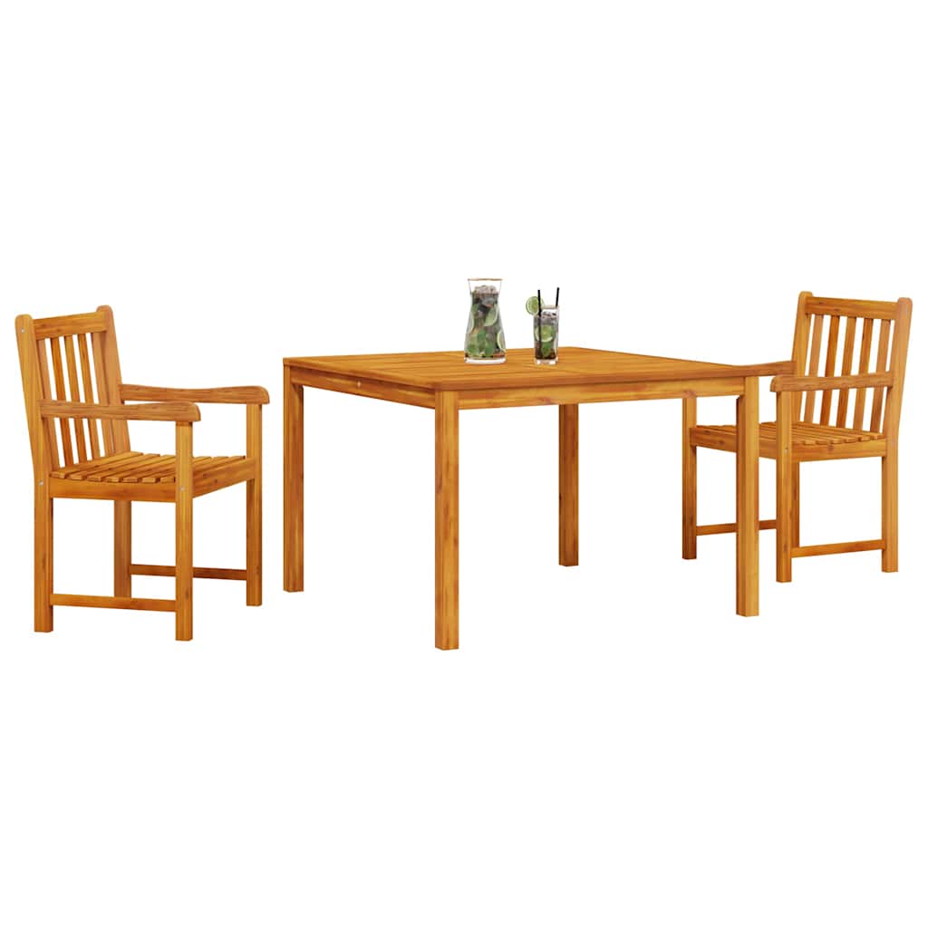 Ensemble de salle à manger pour jardin 3 pcs Marron - XIOS