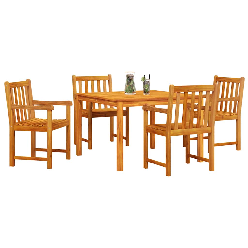 Ensemble de salle à manger pour jardin 5 pcs Marron - XIOS