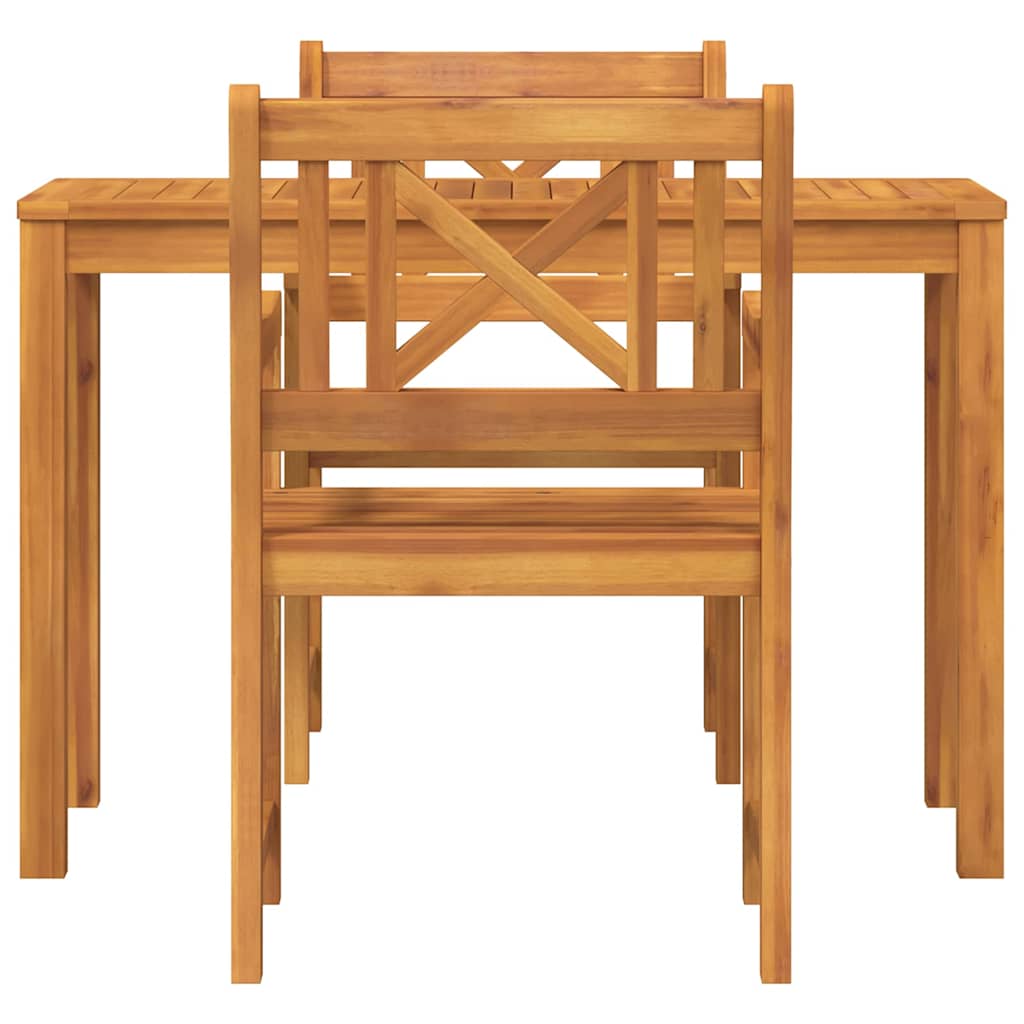 Ensemble de salle à manger pour jardin 3 pcs Marron - XIOS