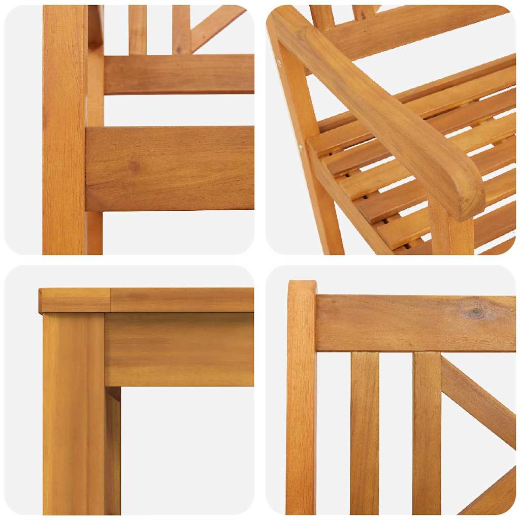 Ensemble de salle à manger pour jardin 5 pcs Marron - XIOS