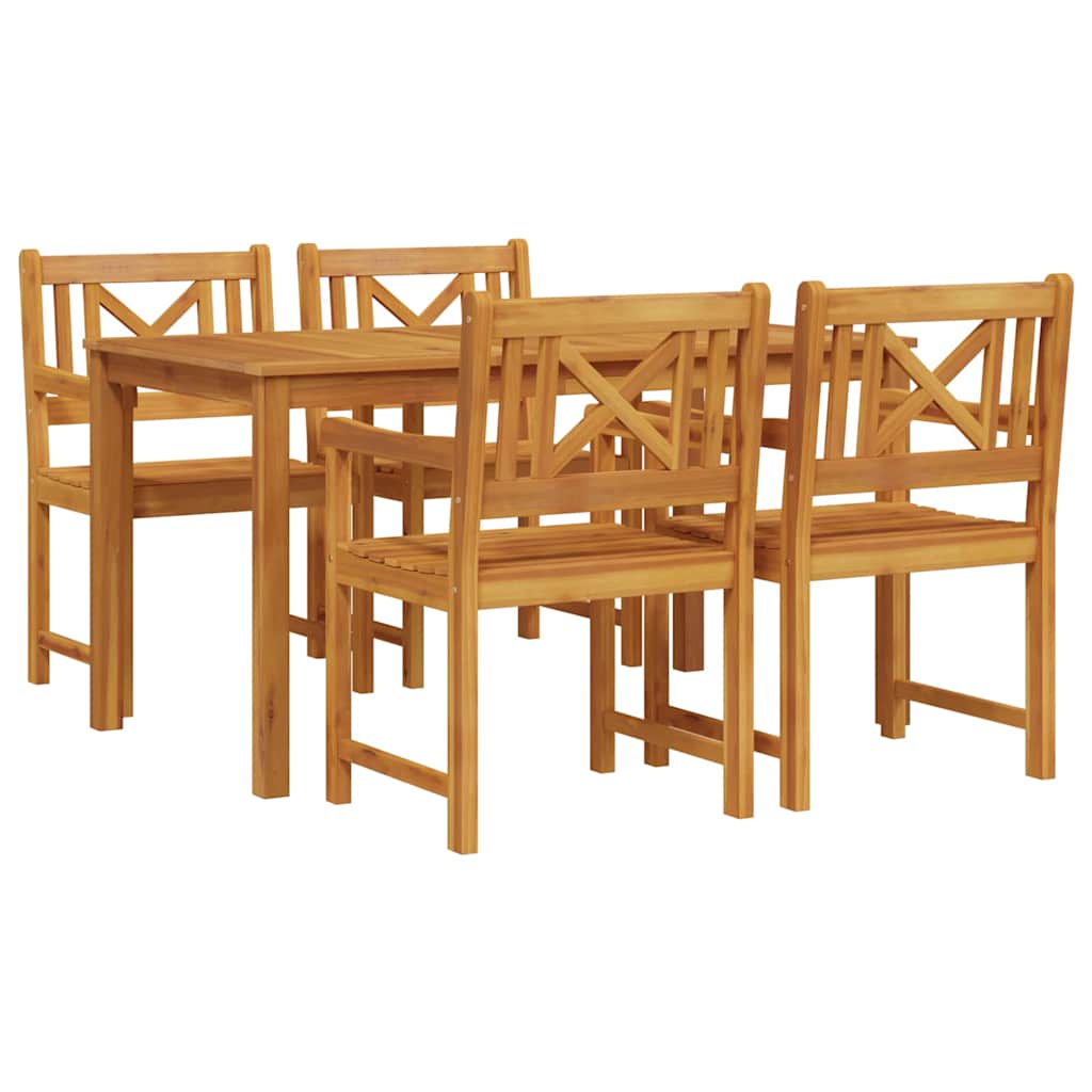 Ensemble de salle à manger pour jardin 5 pcs Marron - XIOS