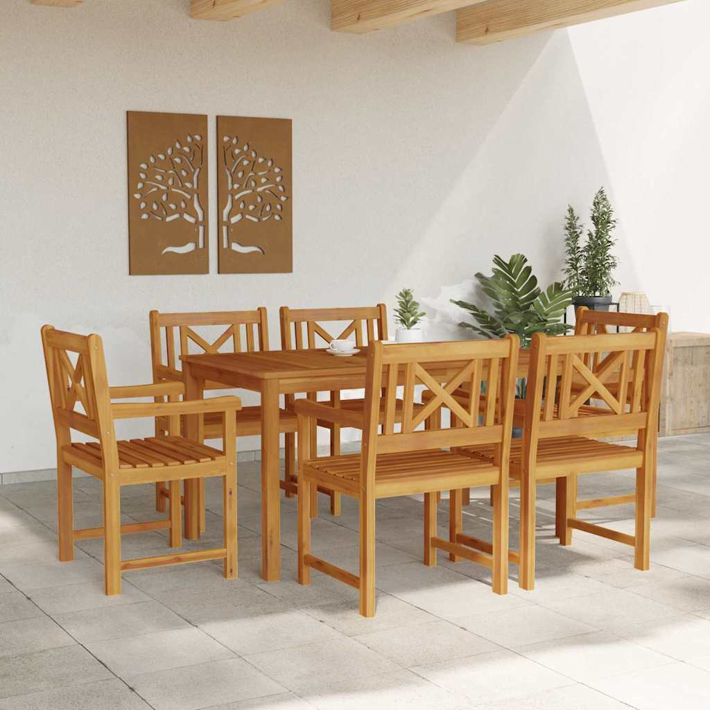 Ensemble de salle à manger pour jardin 7 pcs Marron - XIOS