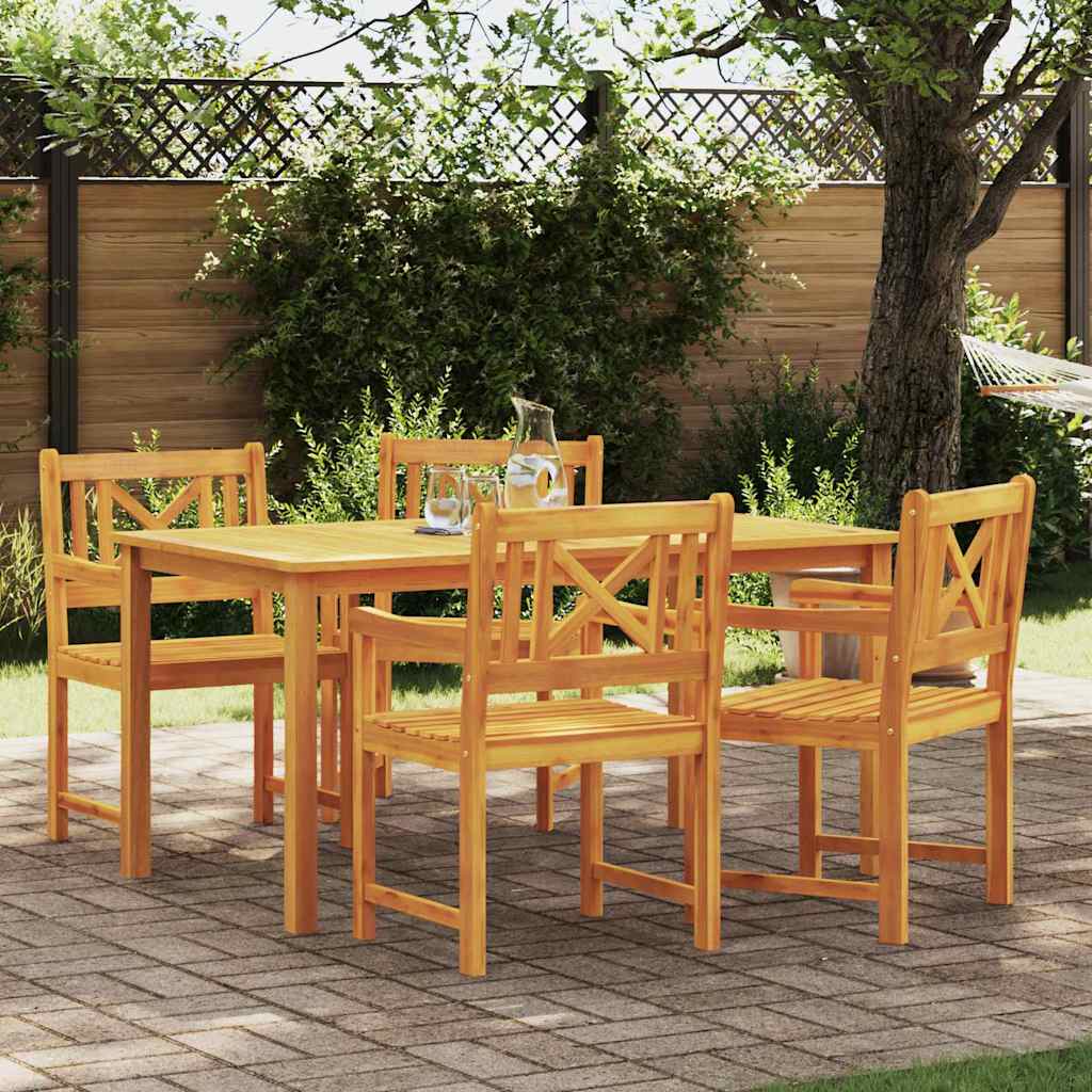 Ensemble de salle à manger pour jardin 5 pcs Marron - XIOS