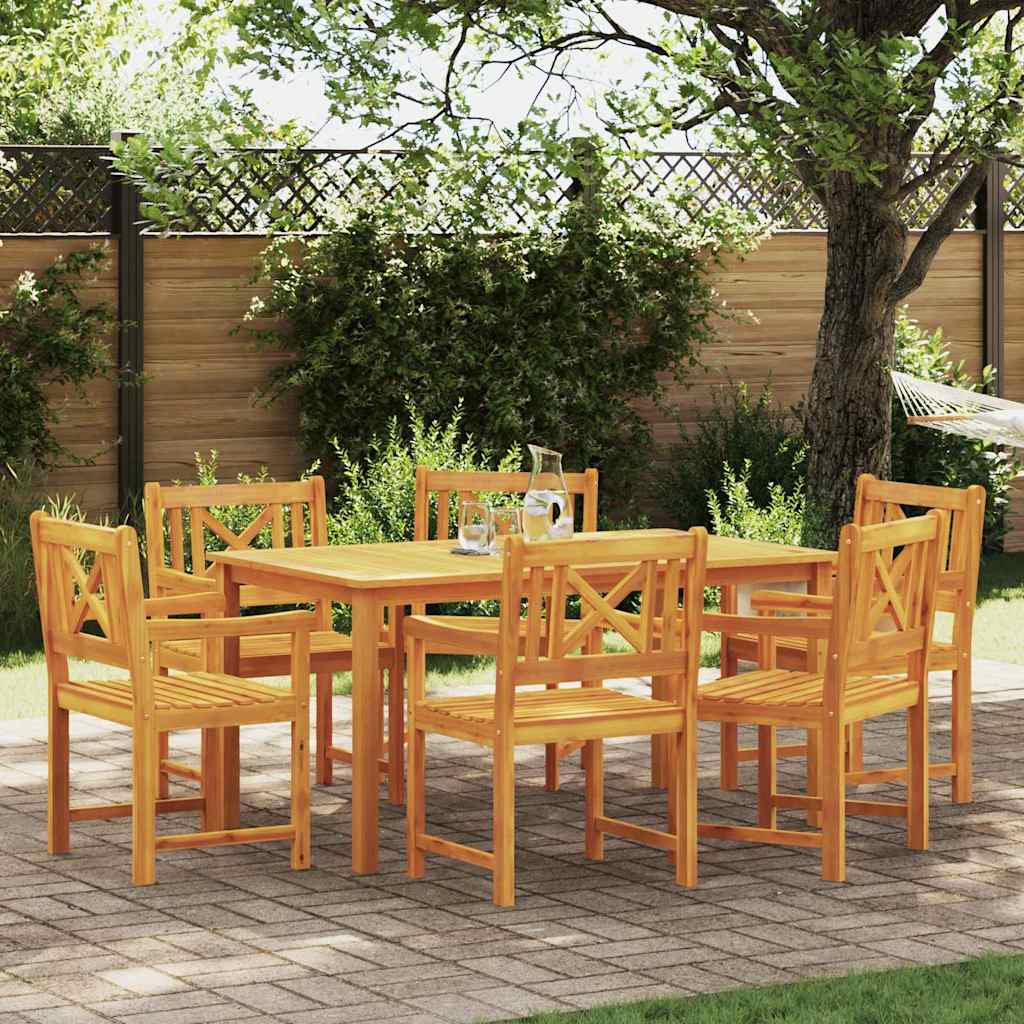 Ensemble de salle à manger pour jardin 7 pcs Marron - XIOS