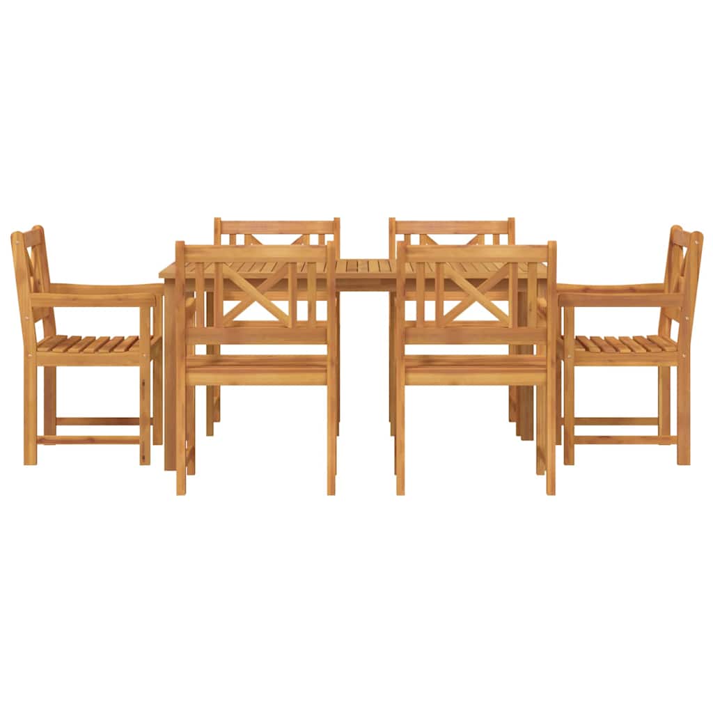 Ensemble de salle à manger pour jardin 7 pcs Marron - XIOS