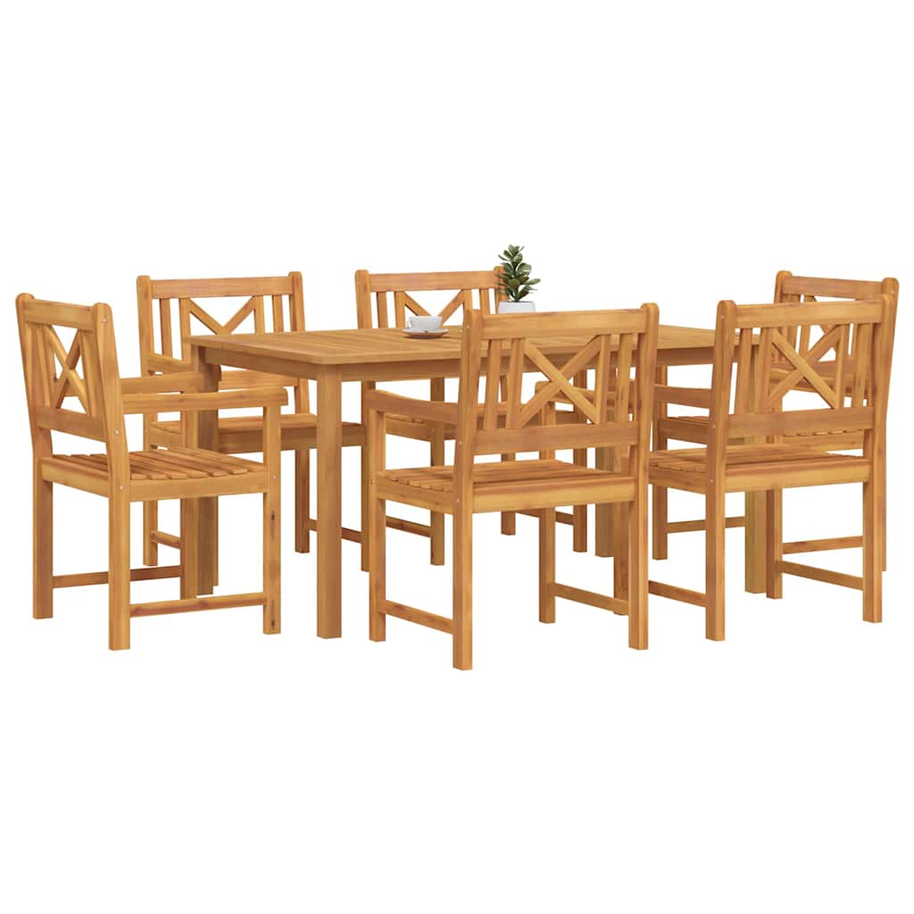Ensemble de salle à manger pour jardin 7 pcs Marron - XIOS