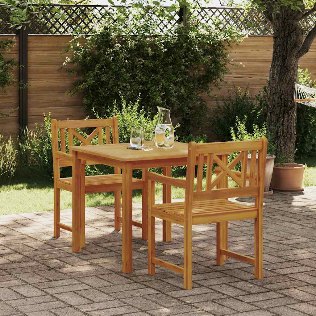 Ensemble de salle à manger pour jardin 3 pcs Marron - XIOS