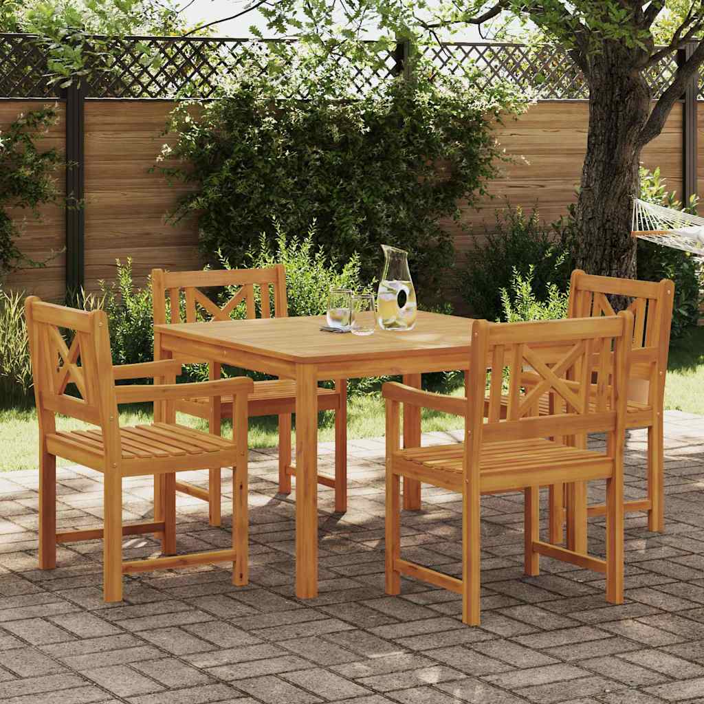 Ensemble de salle à manger pour jardin 5 pcs Marron - XIOS