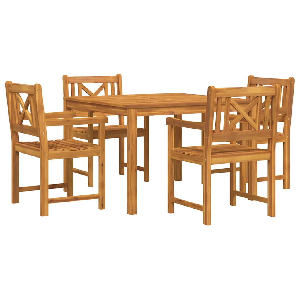 Ensemble de salle à manger pour jardin 5 pcs Marron - XIOS