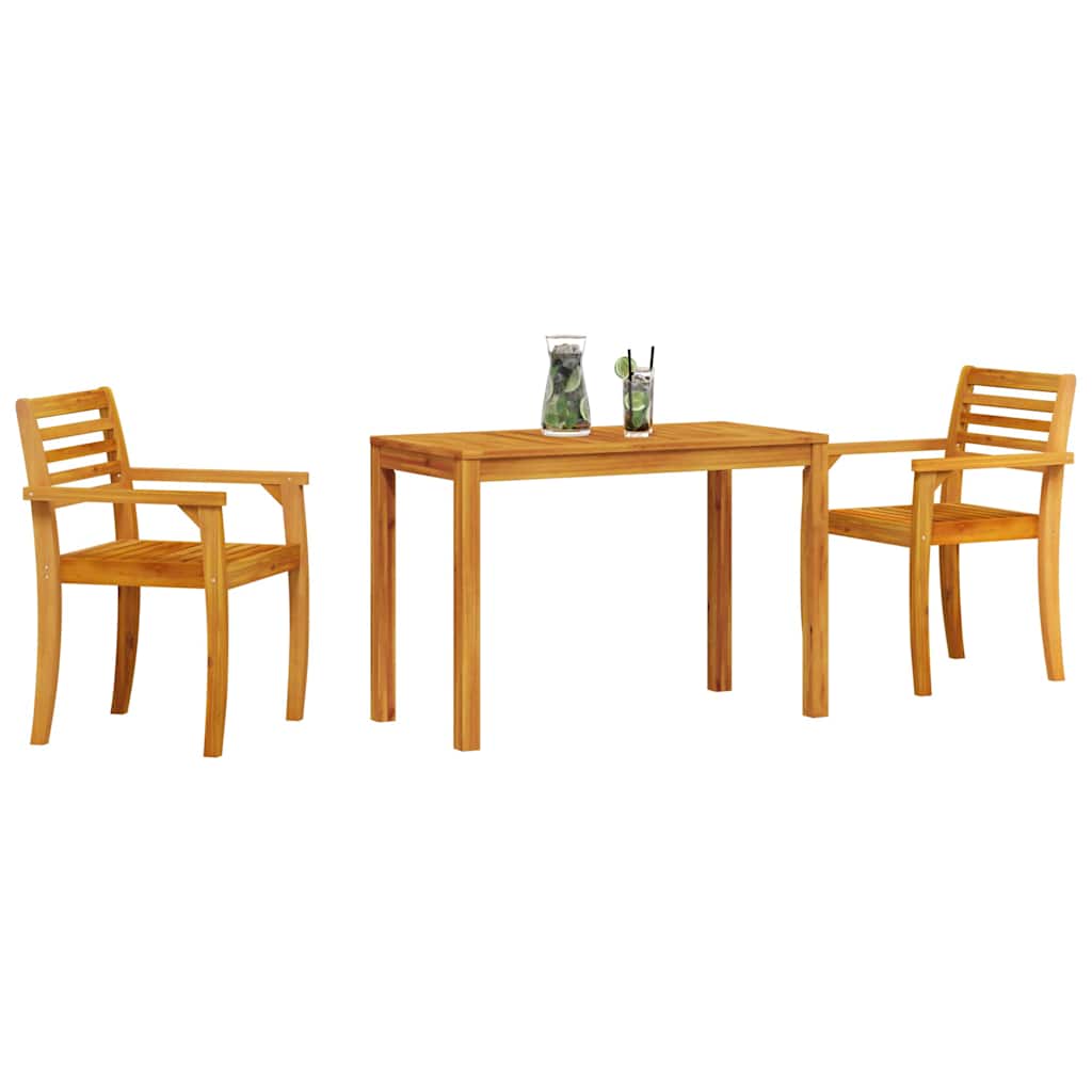 Ensemble de salle à manger pour jardin 3 pcs Marron - XIOS