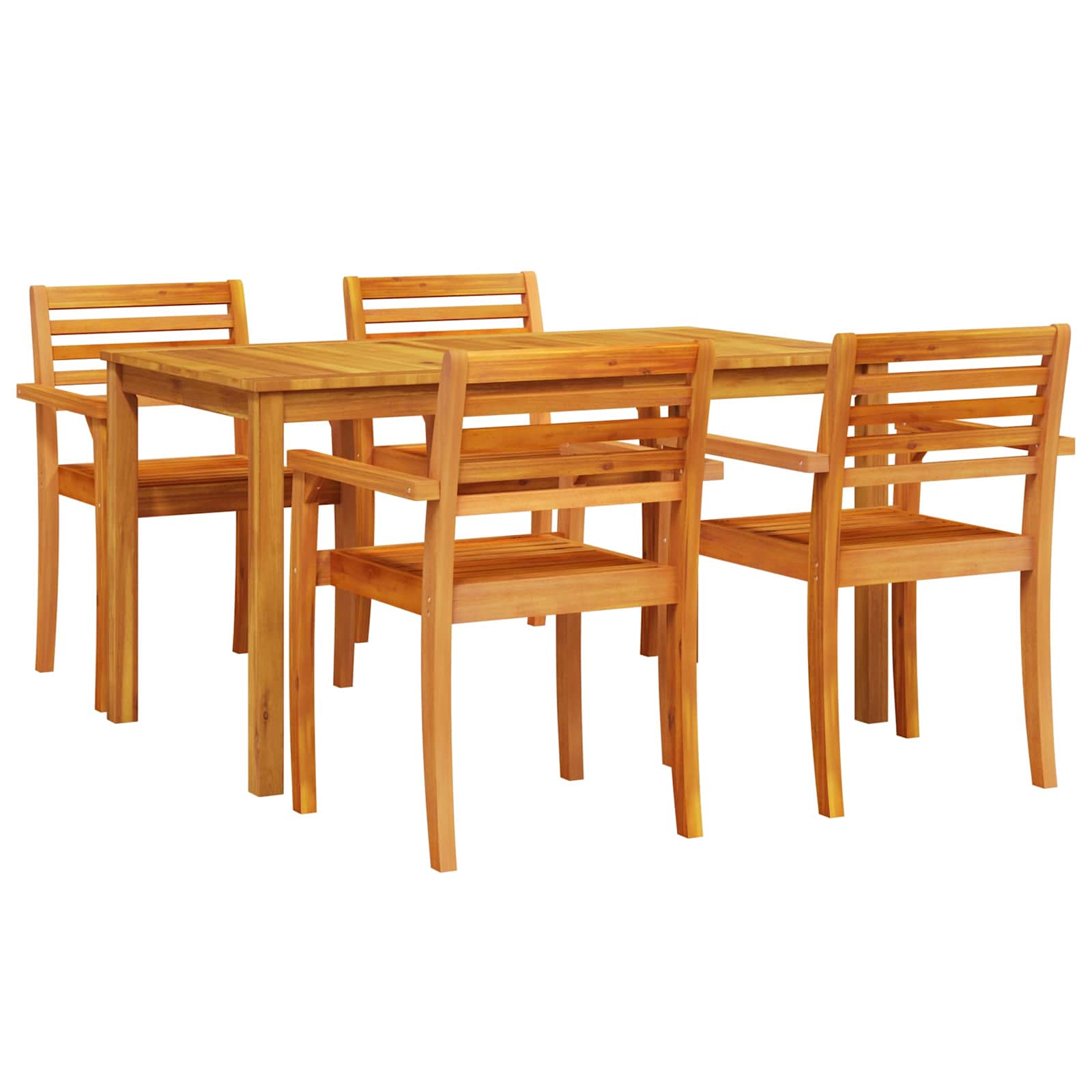 Ensemble de salle à manger pour jardin 5 pcs Marron - XIOS