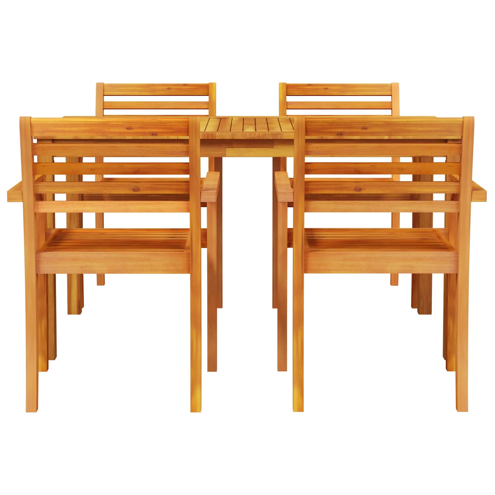 Ensemble de salle à manger pour jardin 5 pcs Marron - XIOS