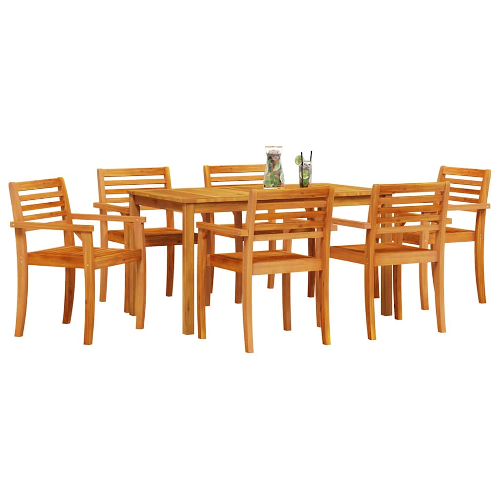 Ensemble de salle à manger pour jardin 7 pcs Marron - XIOS