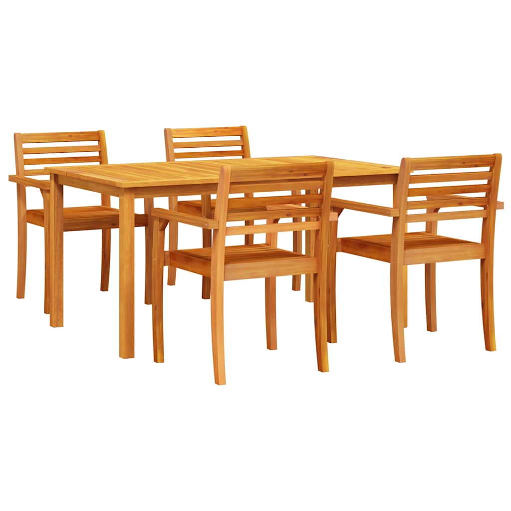 Ensemble de salle à manger pour jardin 5 pcs Marron - XIOS