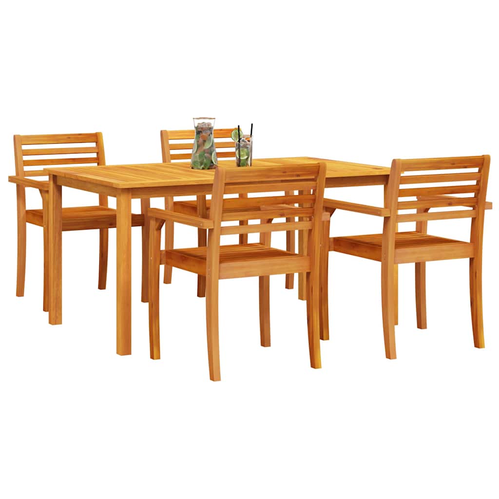 Ensemble de salle à manger pour jardin 5 pcs Marron - XIOS