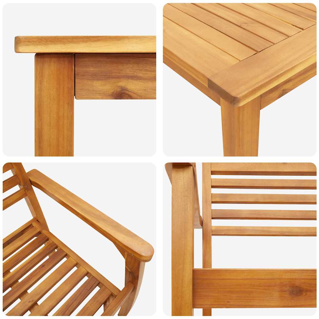 Ensemble de salle à manger pour jardin 7 pcs Marron - XIOS