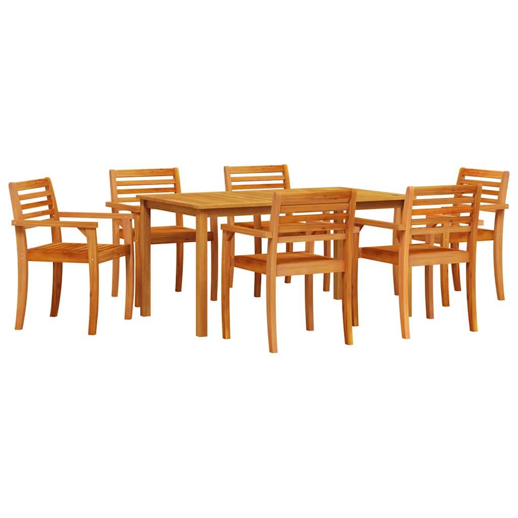 Ensemble de salle à manger pour jardin 7 pcs Marron - XIOS