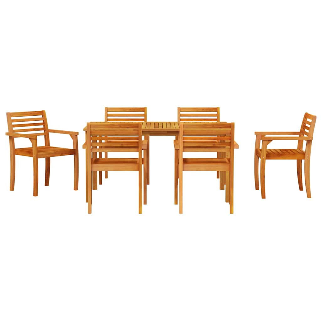 Ensemble de salle à manger pour jardin 7 pcs Marron - XIOS