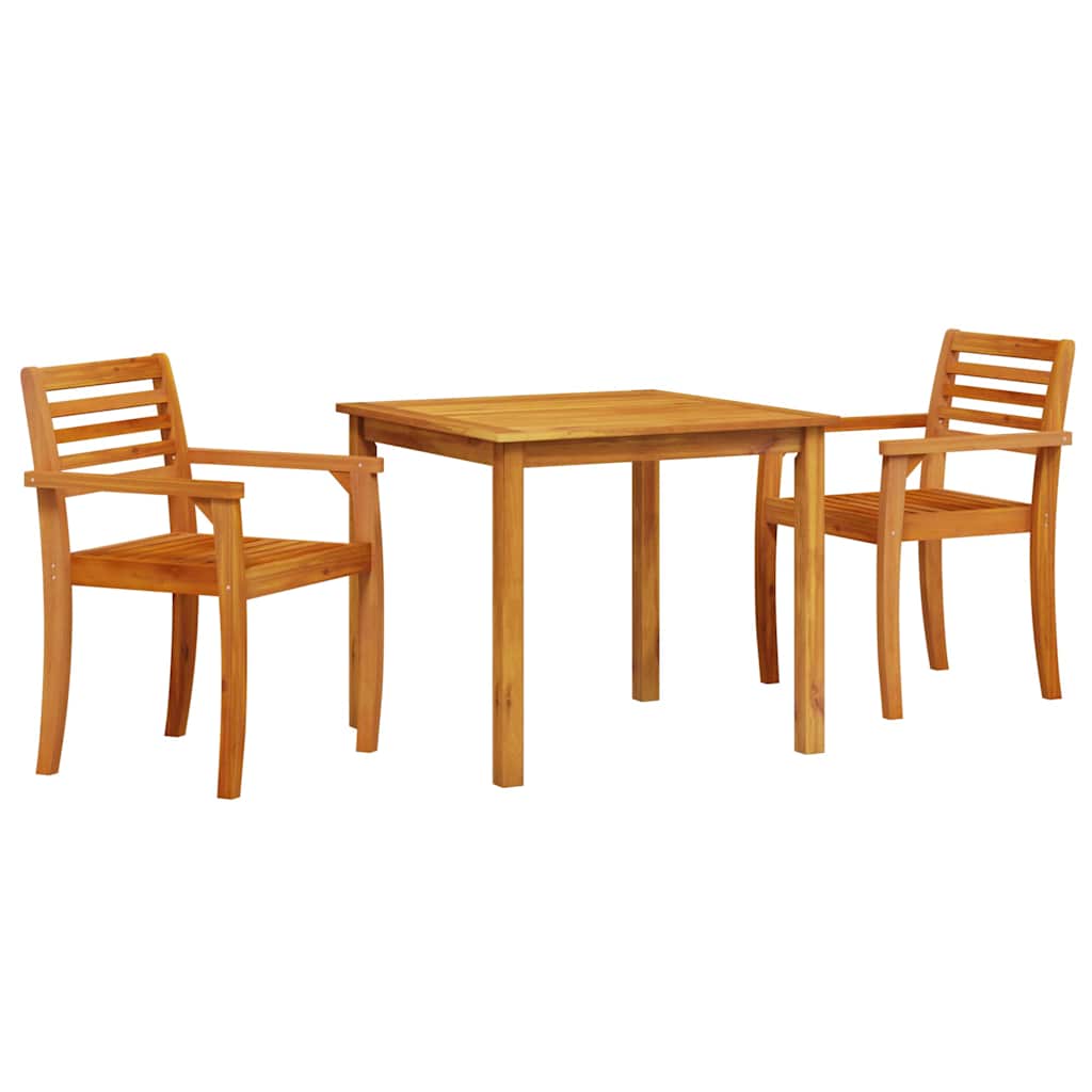 Ensemble de salle à manger pour jardin 3 pcs Marron - XIOS