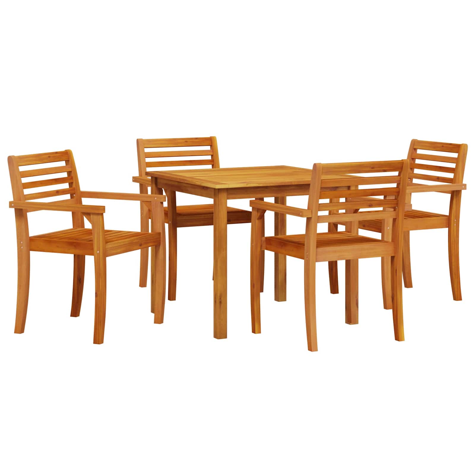 Ensemble de salle à manger pour jardin 5 pcs Marron - XIOS