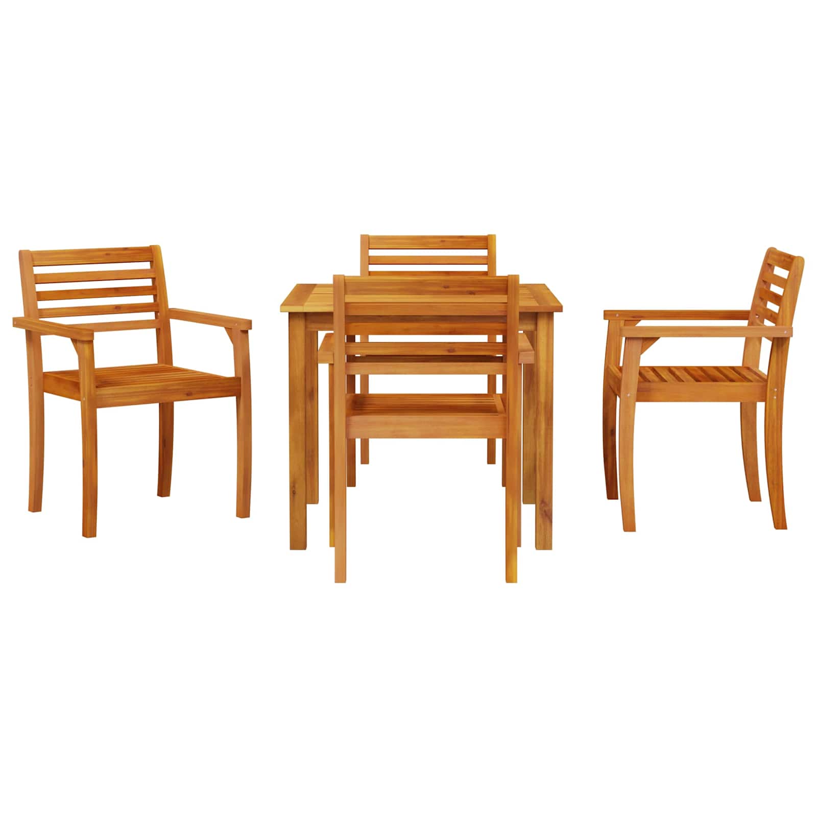 Ensemble de salle à manger pour jardin 5 pcs Marron - XIOS